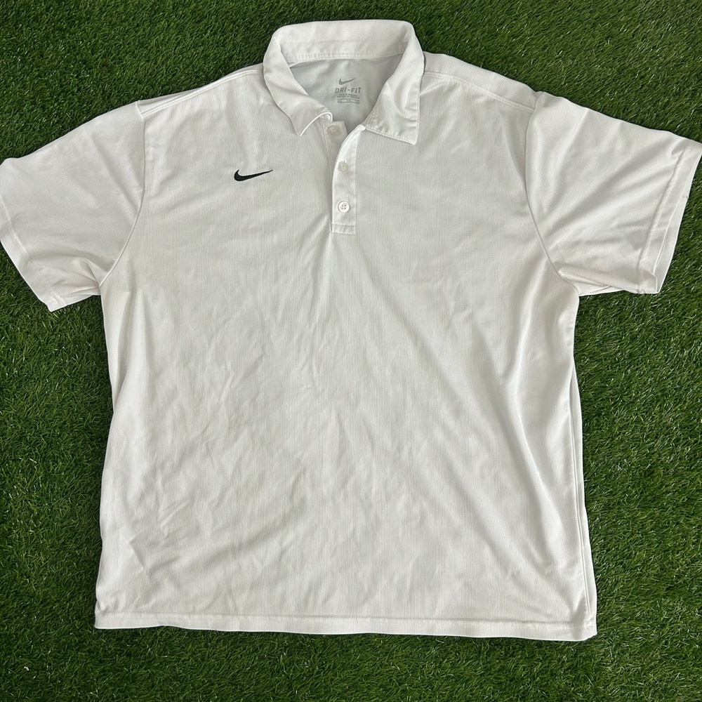 Nike Dri-Fit Short Sleeve Men's Polo Shirt White, Golf, XXL